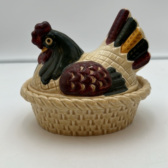 Metlox Poppytrail Rooster Hen On Nest - Picture 5 of 16